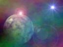 幻想空間の中の月です。
