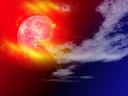 That is faint, and gentle, and violent in the moon(Dsuki) wrapped in the flame(Homura).