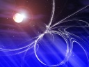 One scene of a novel.A blue flame