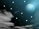 The empty of eternity an earnest light, and TMoon were added, and it became the image which added quiet snow.