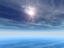 Warm light poured out from the sky