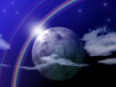 夜空に浮かんだ虹