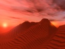 The sand hill dyed red.It is the red world as long as it overlooks.