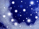 The snow which pours when it looks up at the sky.