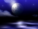 Moonlight came to that sight in the surface of the water as well at moderate night.